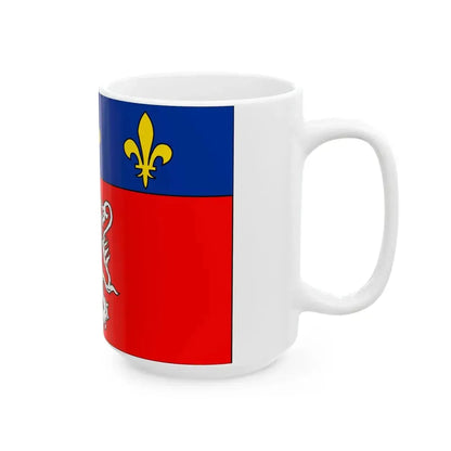 Flag of Lyon France (France) White Coffee Mug - Go Mug Yourself