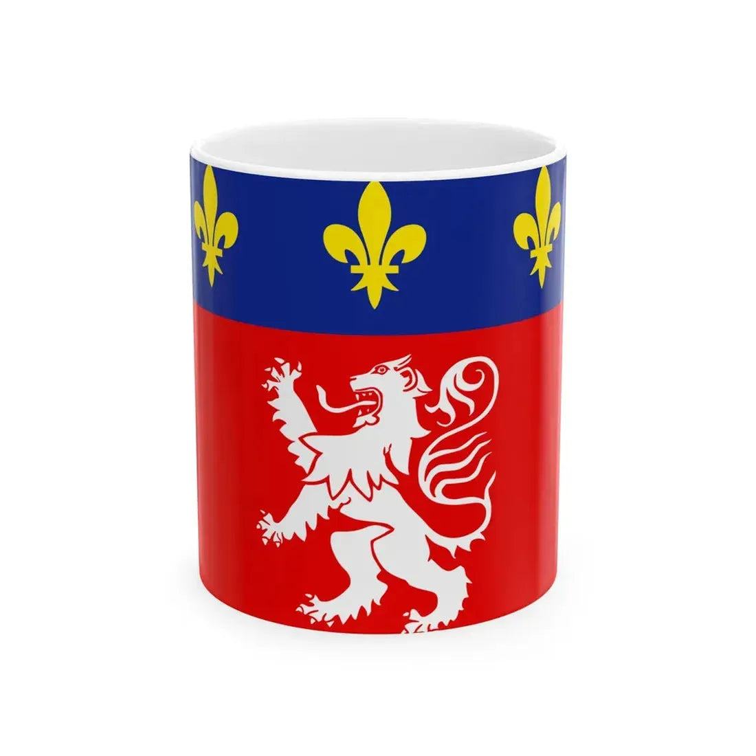 Flag of Lyonnais (Belgium) White Coffee Mug 11oz - Go Mug Yourself