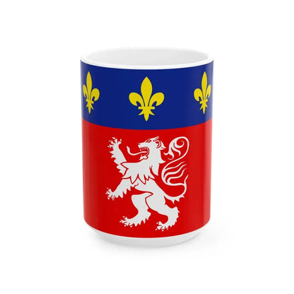 Flag of Lyonnais (Belgium) White Coffee Mug 15oz - Go Mug Yourself