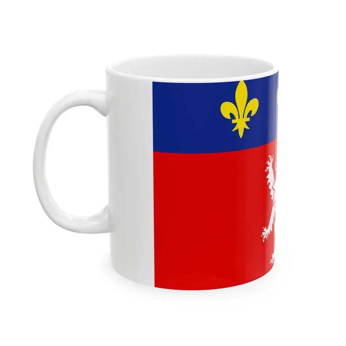 Flag of Lyonnais (Belgium) White Coffee Mug - Go Mug Yourself