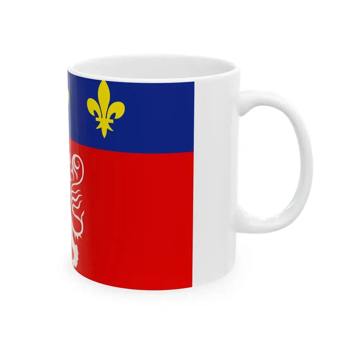Flag of Lyonnais (Belgium) White Coffee Mug - Go Mug Yourself