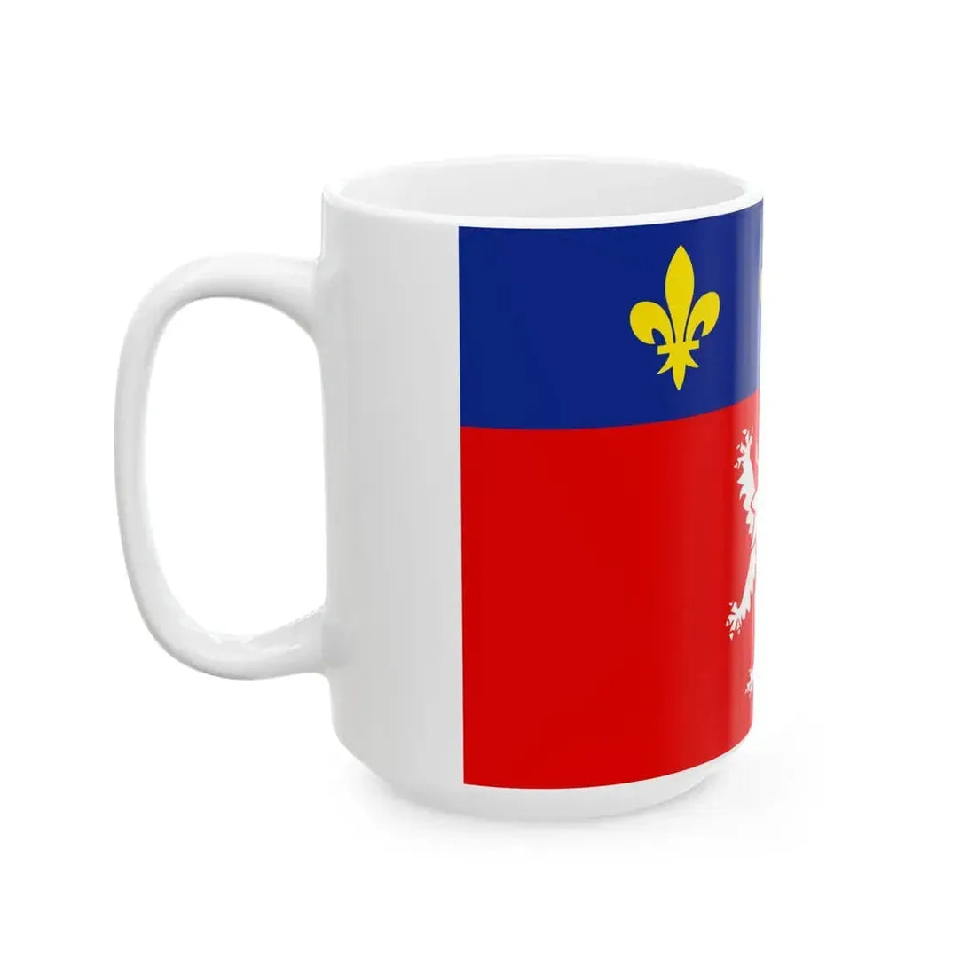 Flag of Lyonnais (Belgium) White Coffee Mug - Go Mug Yourself
