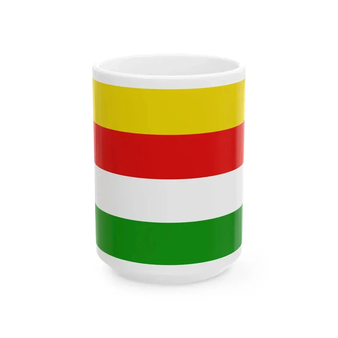 Flag of Maaseik (Belgium) White Coffee Mug 15oz - Go Mug Yourself