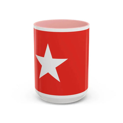 Flag of Maastricht the capital of the province of Limburg Netherlands - Accent Coffee Mug 15oz Pink - Go Mug Yourself