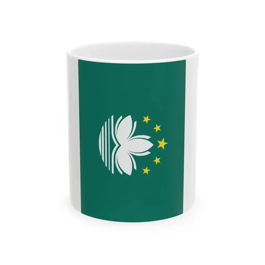 Flag of Macau vertical (China) White Coffee Mug 11oz - Go Mug Yourself