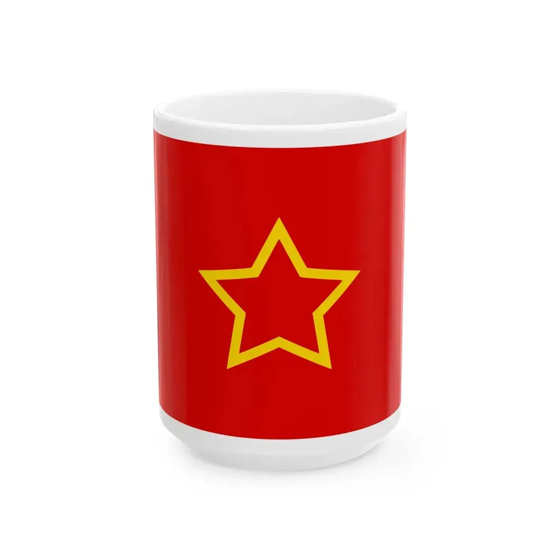Flag of Macedonia 1944-1946 3-5 (North Macedonia) White Coffee Mug 15oz - Go Mug Yourself