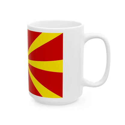 Flag of Macedonia - initial design (North Macedonia) White Coffee Mug - Go Mug Yourself