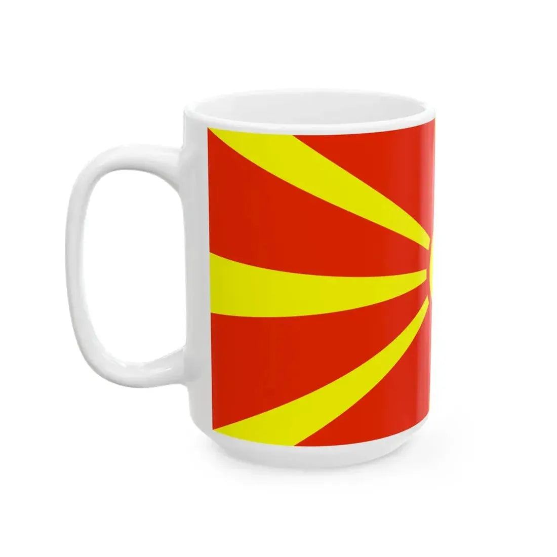 Flag of Macedonia WFB 2000 (North Macedonia) White Coffee Mug - Go Mug Yourself