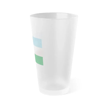 Flag of Machala Ecuador - Frosted Pint Glass 16oz - Go Mug Yourself