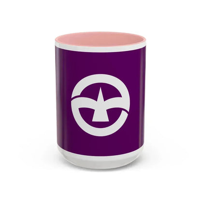 Flag of Machida Tokyo Japan - Accent Coffee Mug 15oz Pink - Go Mug Yourself