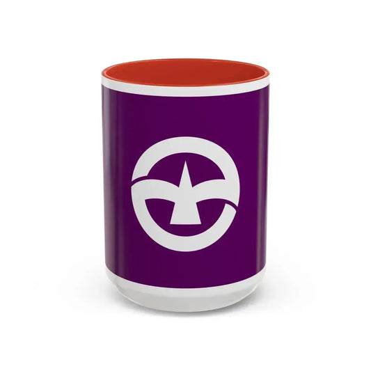 Flag of Machida Tokyo Japan - Accent Coffee Mug 15oz Red - Go Mug Yourself
