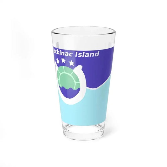 Flag of Mackinac Island, Michigan - Pint Glass 16oz 16oz - Go Mug Yourself
