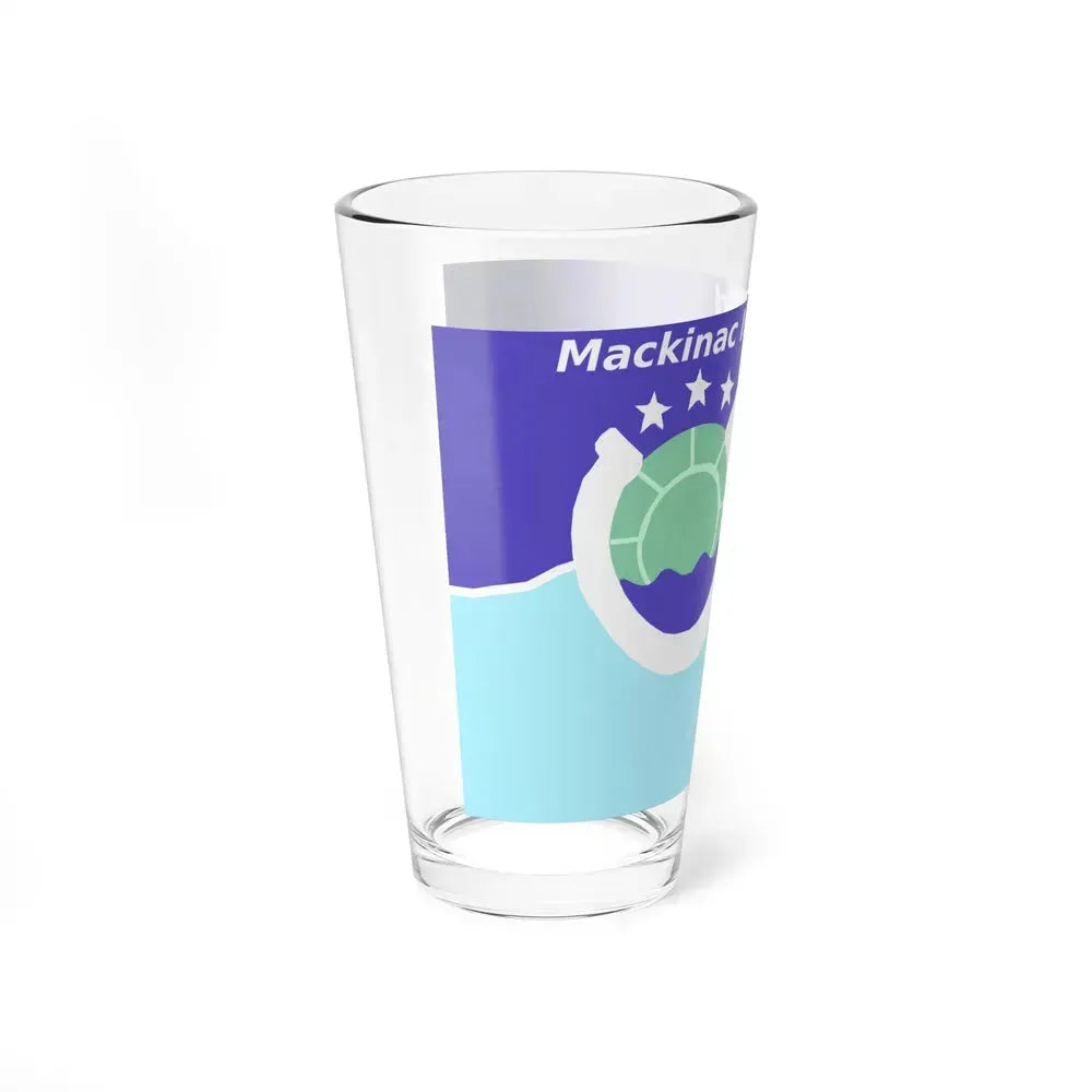 Flag of Mackinac Island, Michigan - Pint Glass 16oz - Go Mug Yourself
