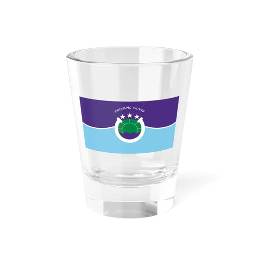 Flag of Mackinac Island Michigan (United States) Shot Glass 1.5oz 1.5oz - Go Mug Yourself