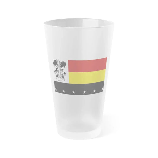 Flag of Madang Papa New Guinea - Frosted Pint Glass 16oz 16oz Frosted - Go Mug Yourself