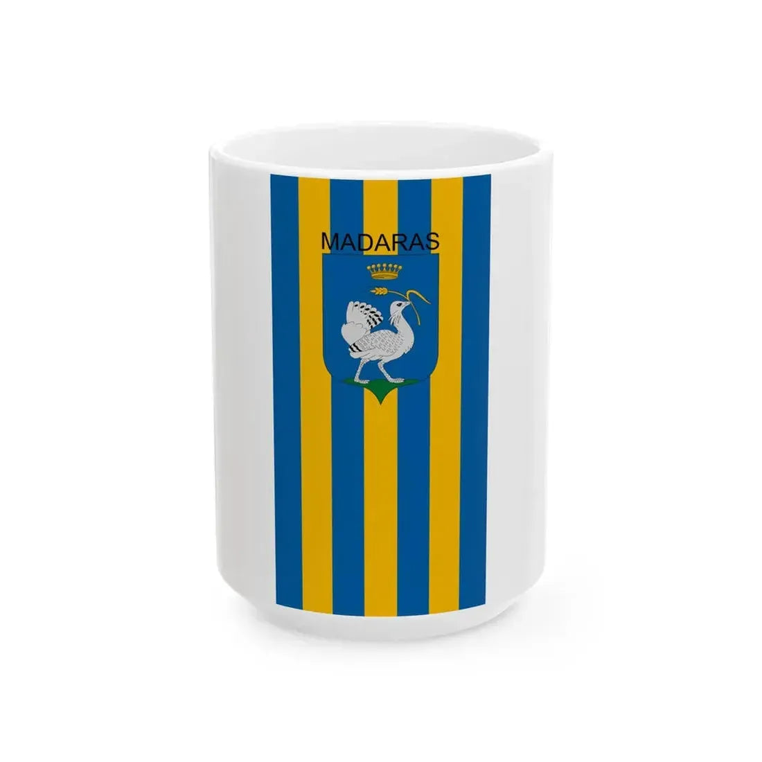 Flag of Madaras vertical (Hungary) White Coffee Mug 15oz - Go Mug Yourself