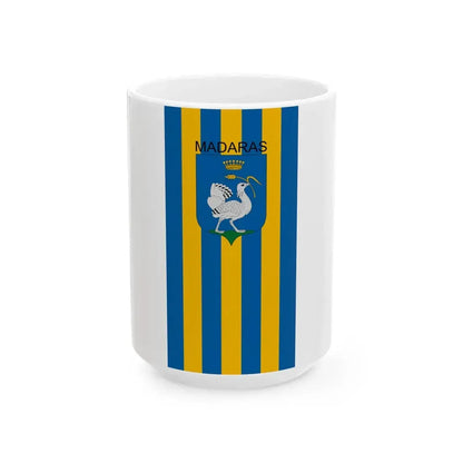 Flag of Madaras vertical (Hungary) White Coffee Mug 15oz - Go Mug Yourself