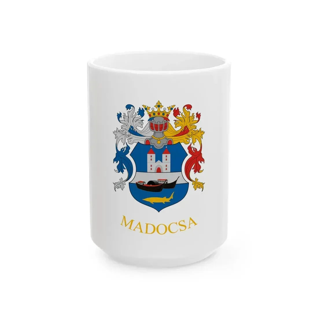 Flag of Madocsa (Hungary) White Coffee Mug 15oz - Go Mug Yourself
