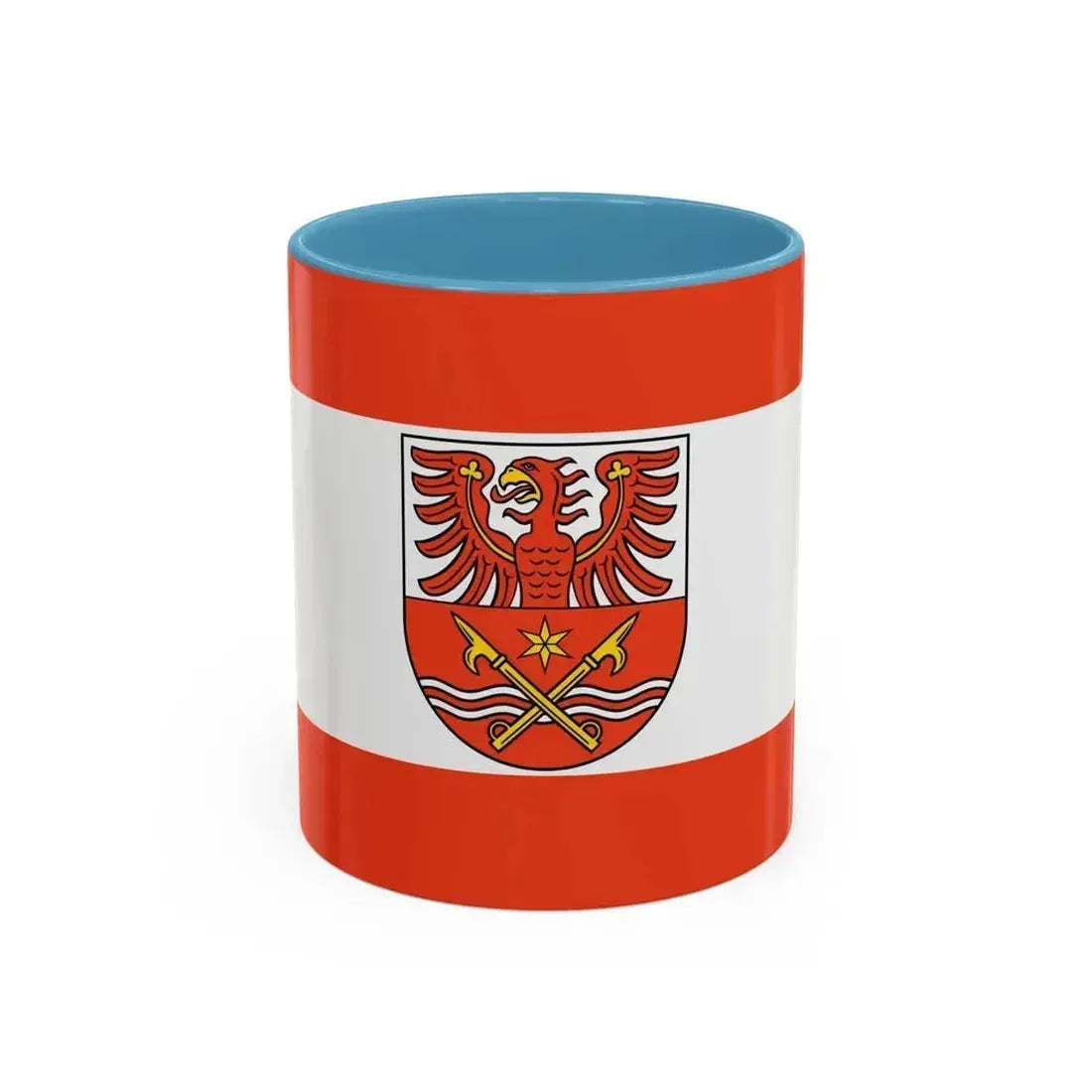 Flag of Maerkisch Oderland Germany - Accent Coffee Mug 11oz Light Blue - Go Mug Yourself