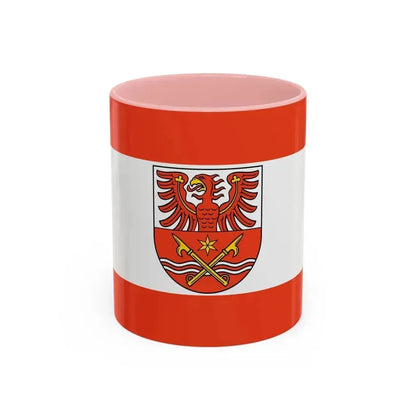 Flag of Maerkisch Oderland Germany - Accent Coffee Mug 11oz Pink - Go Mug Yourself