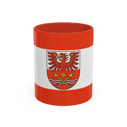 Flag of Maerkisch Oderland Germany - Accent Coffee Mug 11oz Red - Go Mug Yourself
