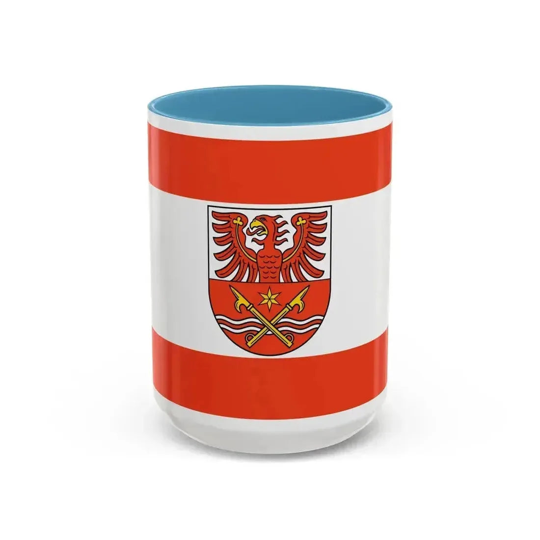 Flag of Maerkisch Oderland Germany - Accent Coffee Mug 15oz Light Blue - Go Mug Yourself