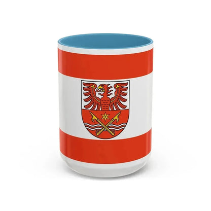 Flag of Maerkisch Oderland Germany - Accent Coffee Mug 15oz Light Blue - Go Mug Yourself