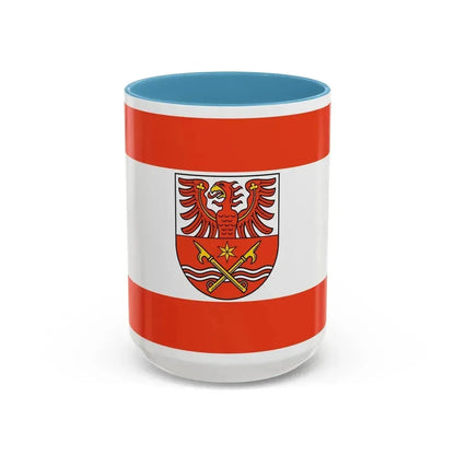 Flag of Maerkisch Oderland Germany - Accent Coffee Mug 15oz Light Blue - Go Mug Yourself