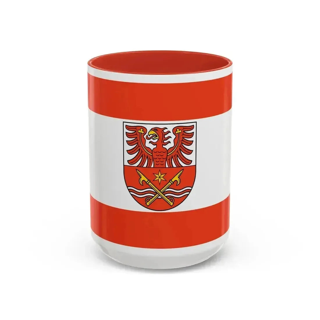 Flag of Maerkisch Oderland Germany - Accent Coffee Mug 15oz Red - Go Mug Yourself