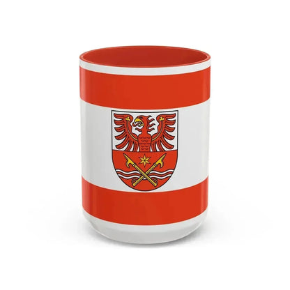 Flag of Maerkisch Oderland Germany - Accent Coffee Mug 15oz Red - Go Mug Yourself