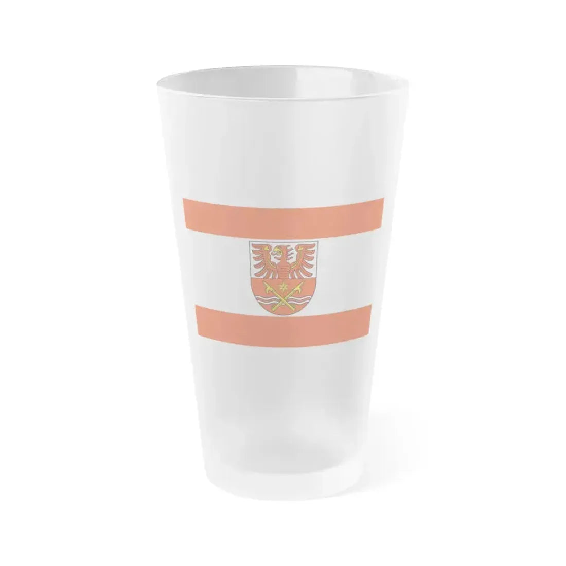 Flag of Maerkisch Oderland Germany - Frosted Pint Glass 16oz 16oz Frosted - Go Mug Yourself