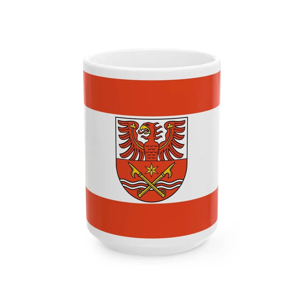 Flag of Maerkisch Oderland Germany - White Coffee Mug-15oz-Go Mug Yourself