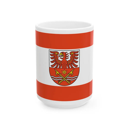 Flag of Maerkisch Oderland Germany - White Coffee Mug-15oz-Go Mug Yourself