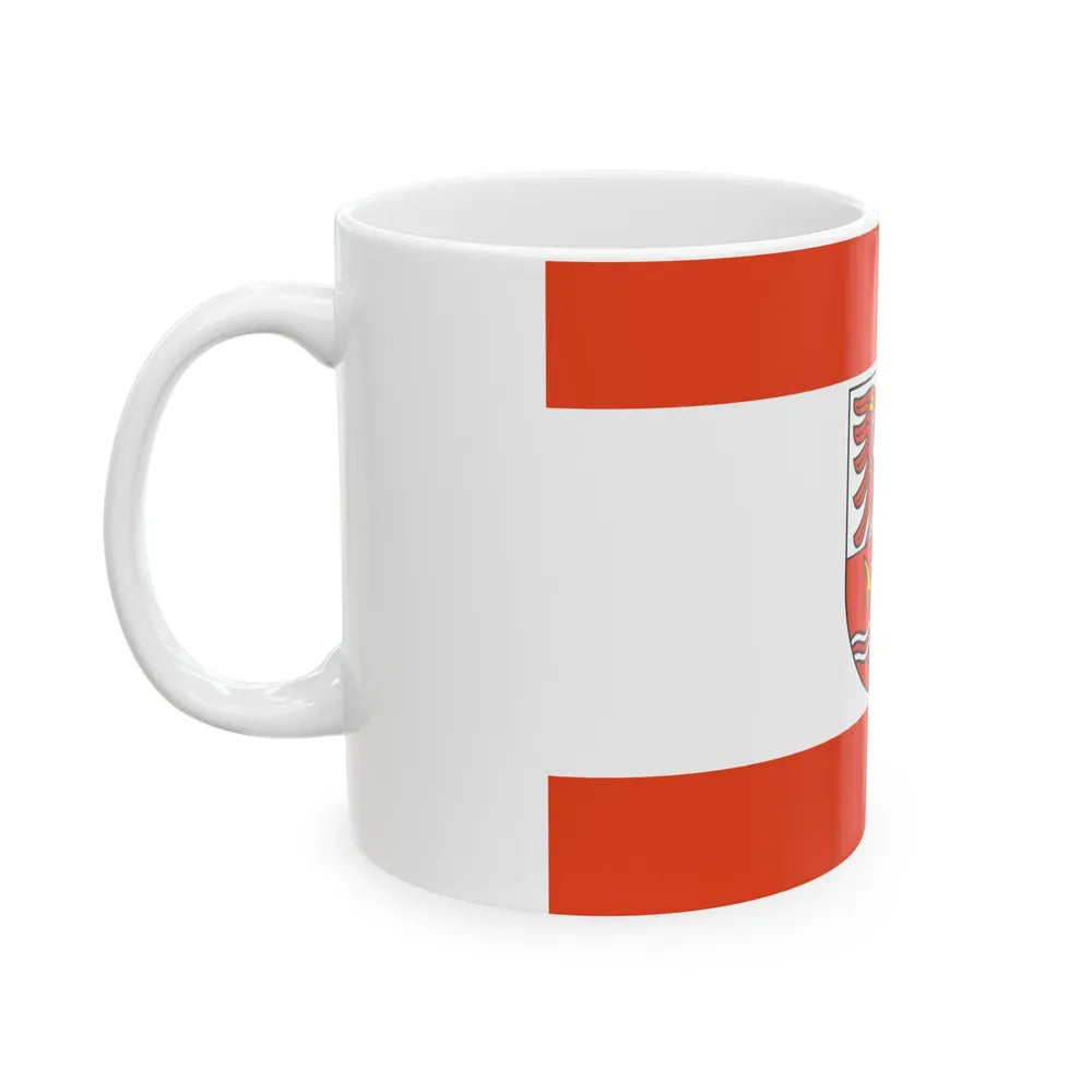 Flag of Maerkisch Oderland Germany - White Coffee Mug-Go Mug Yourself