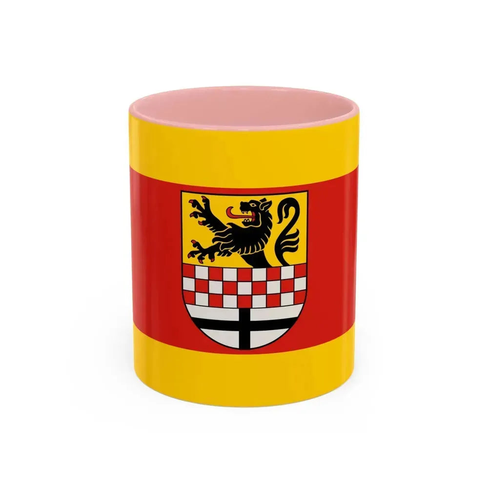 Flag of Maerkischer Germany - Accent Coffee Mug 11oz Pink - Go Mug Yourself