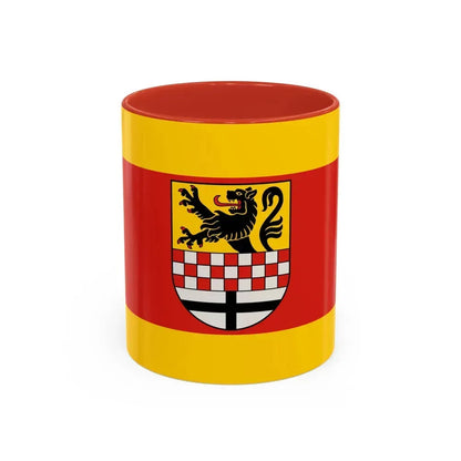 Flag of Maerkischer Germany - Accent Coffee Mug 11oz Red - Go Mug Yourself