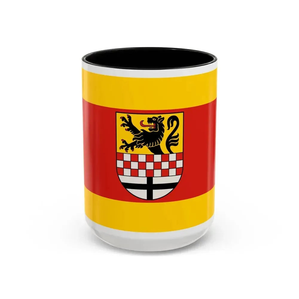 Flag of Maerkischer Germany - Accent Coffee Mug 15oz Black - Go Mug Yourself