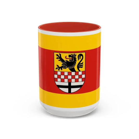 Flag of Maerkischer Germany - Accent Coffee Mug 15oz Red - Go Mug Yourself