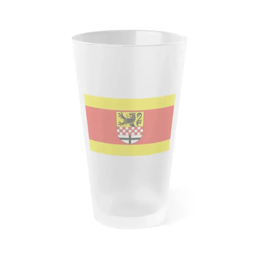 Flag of Maerkischer Germany - Frosted Pint Glass 16oz 16oz Frosted - Go Mug Yourself