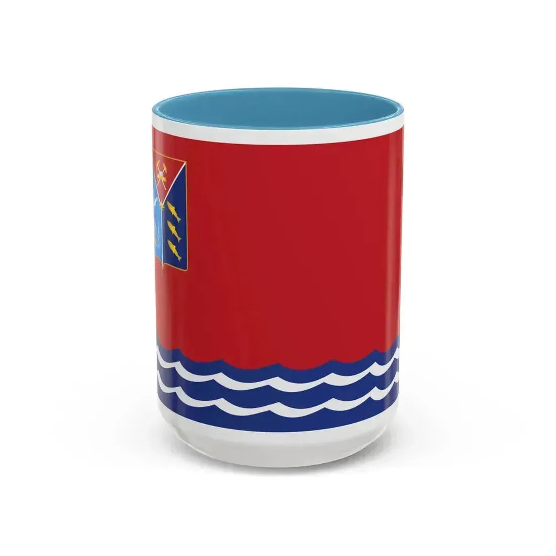 Flag of Magadan Oblast Russia - Accent Coffee Mug 15oz Light Blue - Go Mug Yourself