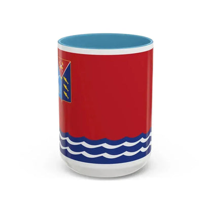 Flag of Magadan Oblast Russia - Accent Coffee Mug 15oz Light Blue - Go Mug Yourself