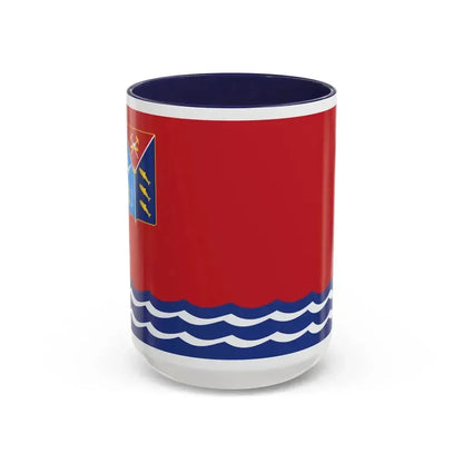 Flag of Magadan Oblast Russia - Accent Coffee Mug 15oz Navy - Go Mug Yourself