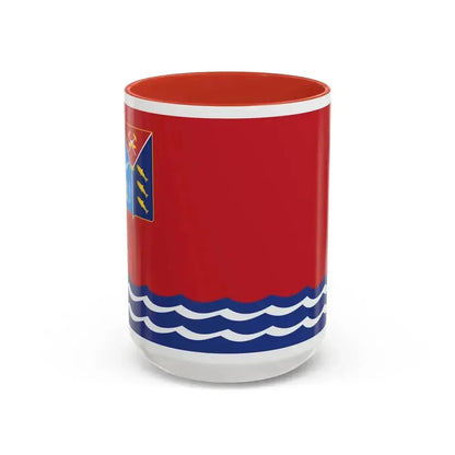 Flag of Magadan Oblast Russia - Accent Coffee Mug 15oz Red - Go Mug Yourself