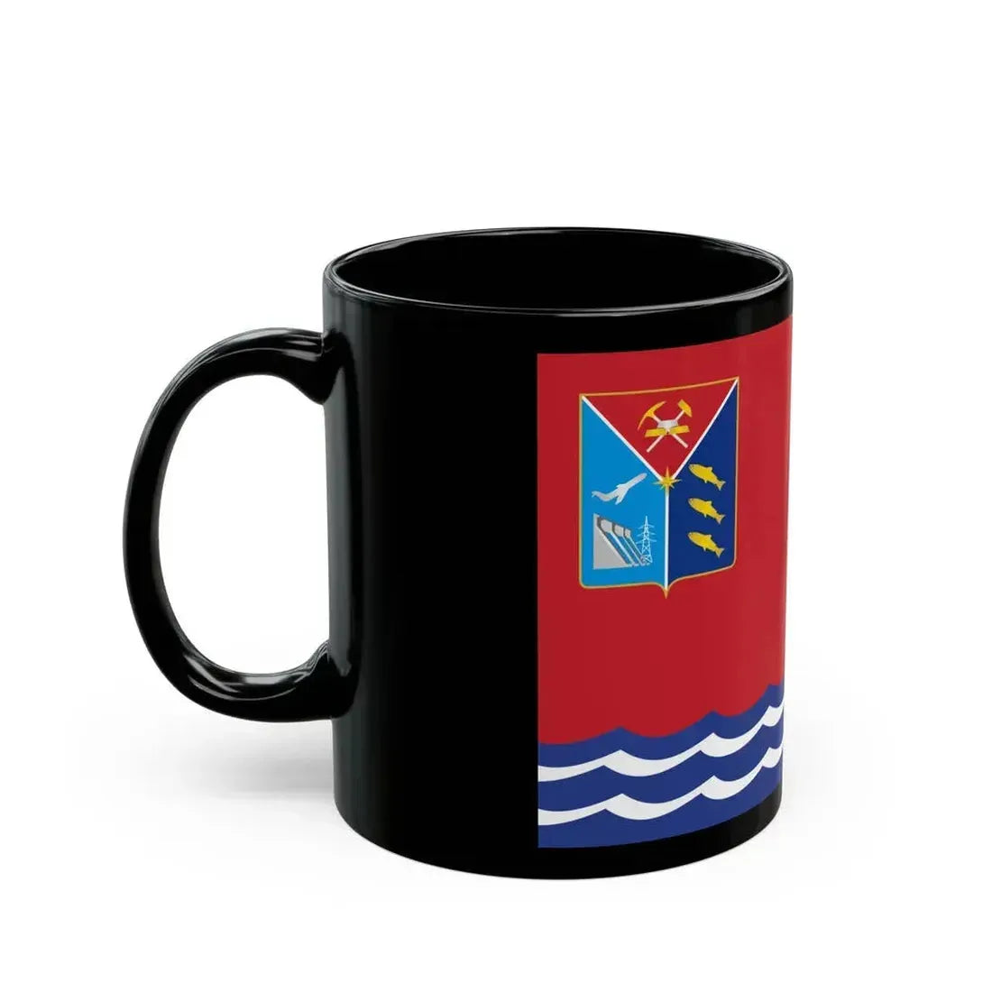 Flag of Magadan Oblast Russia - Black Coffee Mug - Go Mug Yourself
