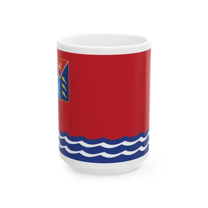 Flag of Magadan Oblast Russia - White Coffee Mug 15oz - Go Mug Yourself