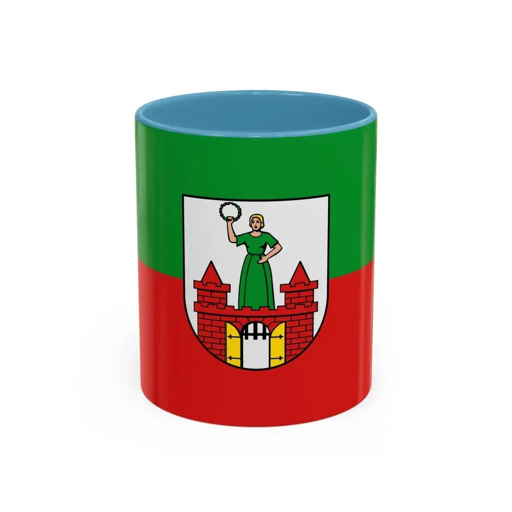 Flag of Magdeburg Germany - Accent Coffee Mug 11oz Light Blue - Go Mug Yourself