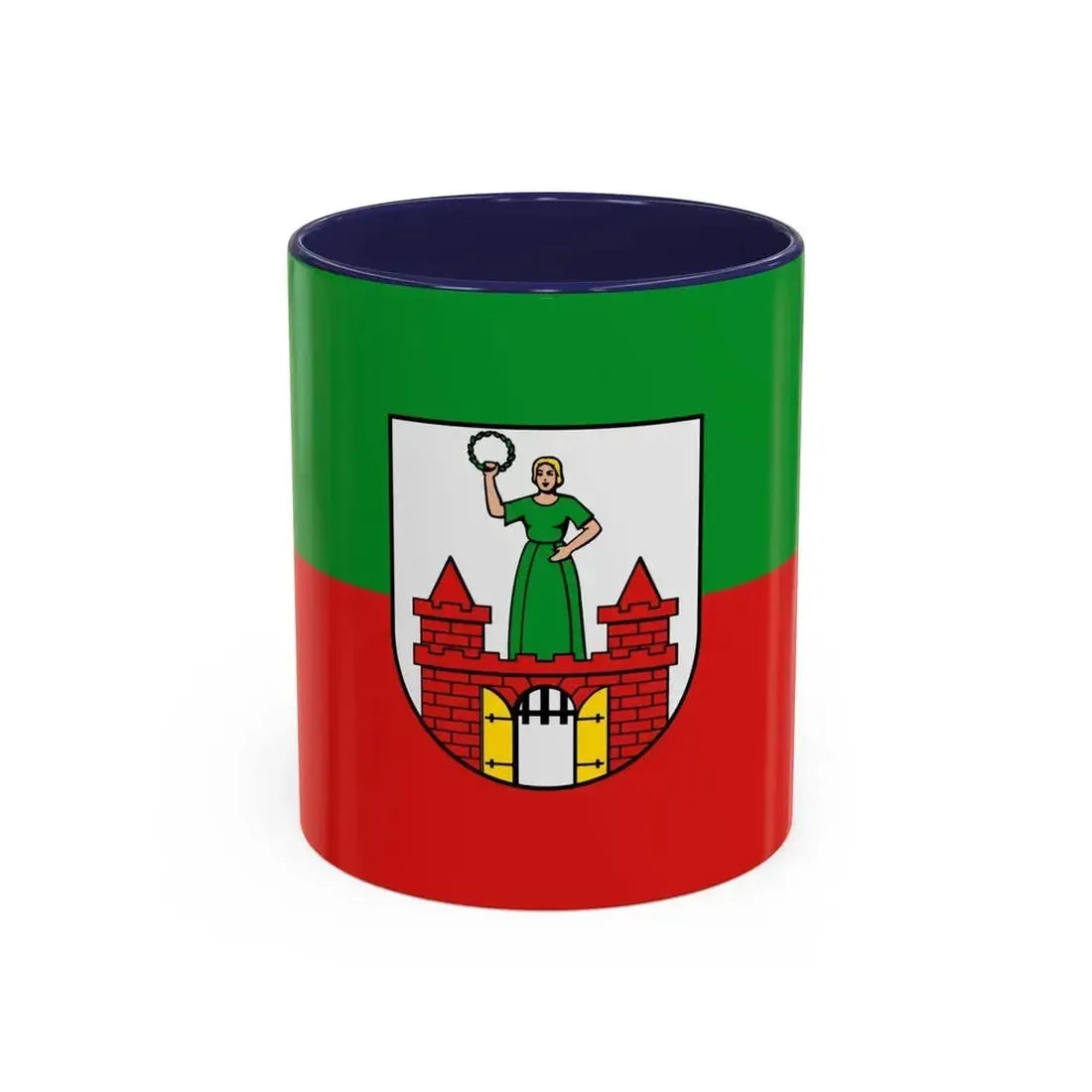 Flag of Magdeburg Germany - Accent Coffee Mug 11oz Navy - Go Mug Yourself