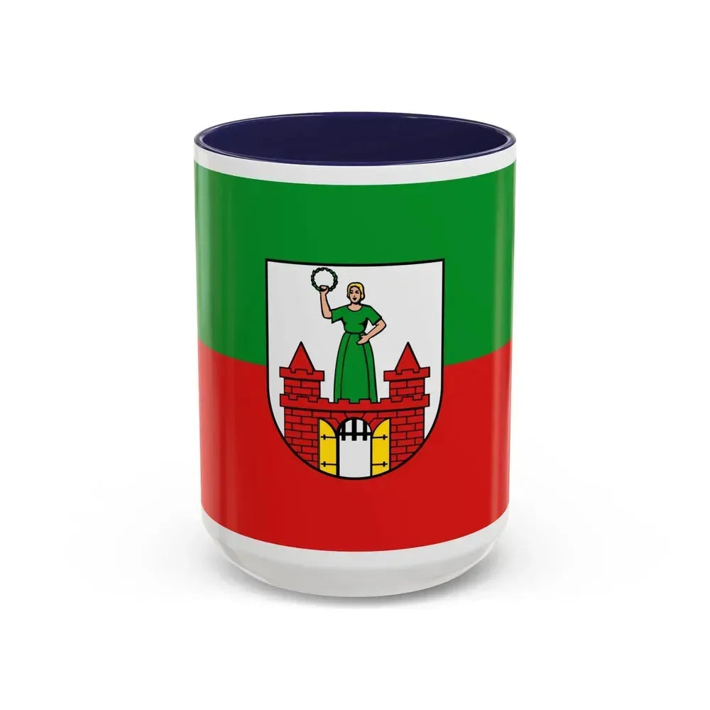 Flag of Magdeburg Germany - Accent Coffee Mug 15oz Navy - Go Mug Yourself
