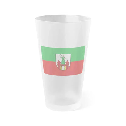 Flag of Magdeburg Germany - Frosted Pint Glass 16oz 16oz Frosted - Go Mug Yourself