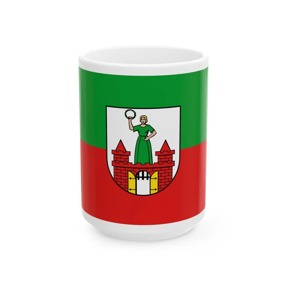 Flag of Magdeburg Germany - White Coffee Mug-15oz-Go Mug Yourself